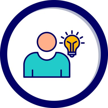 Fikir simgesinin vektör illüstrasyonu 