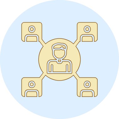 personel dış kaynak simgesi, vektör illüstrasyonu basit tasarım