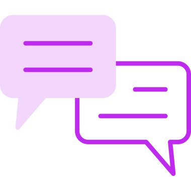 Sohbet baloncukları simgesi, vektör illüstrasyonu basit tasarım