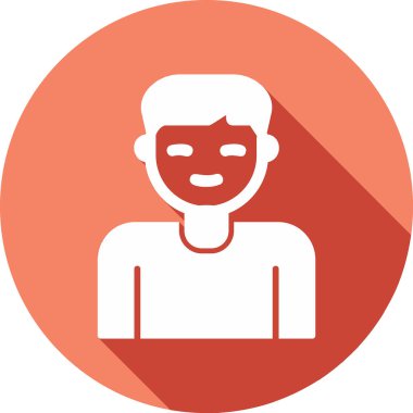  Erkek kullanıcı. Web simgesi basit illüstrasyon