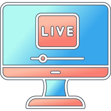 Yaşa. Web simgesi basit bir illüstrasyon. Ben...