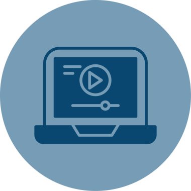 video oynatıcı simgesi, vektör illüstrasyonu 