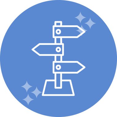 yön işareti simgesi, vektör illüstrasyonu 