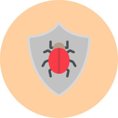 Antivirüs web simgesi, vektör çizimi