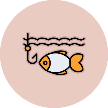 balık ağı simgesi basit illüstrasyon