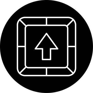 ok yukarı simge web basit illüstrasyon