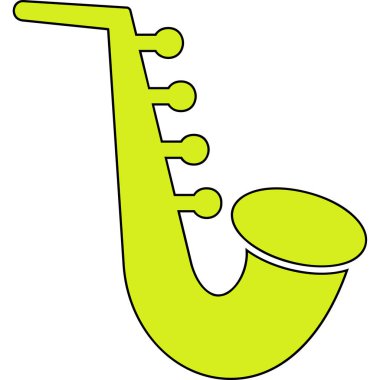 Saksafon. Web simgesi basit tasarım 