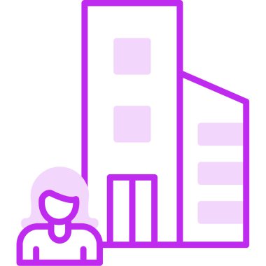 Atılgan ve kadın avatar. Web simgesi basit illüstrasyon 