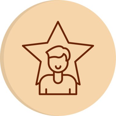 Ünlü bir insan simgesinin vektör çizimi