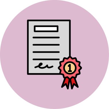 Sertifika. Web simgesi basit tasarım