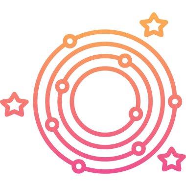 Galaxy web simgesinin vektör illüstrasyonu 