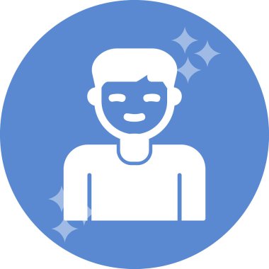  Erkek kullanıcı. Web simgesi basit illüstrasyon