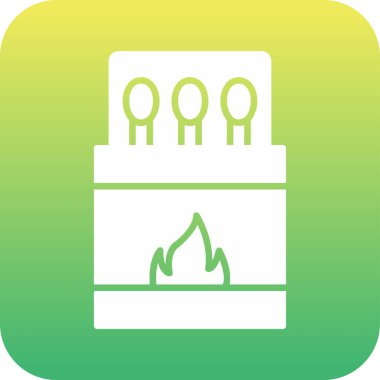 Kibrit. Web simgesi basit illüstrasyon 