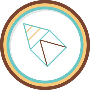 Prizma. Web simgesi basit illüstrasyon                 