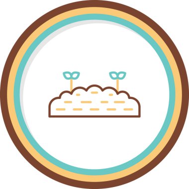 Toprak simgesinin vektör illüstrasyonu 