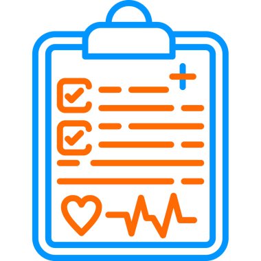 Sağlık Denetimi panosu simgesi, vektör illüstrasyonu 