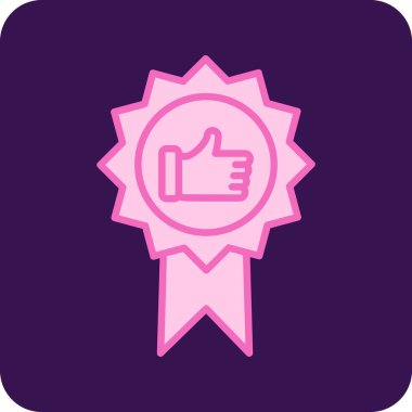 Başparmak Yukarı simgesi ve vektör illüstrasyonuyla En İyi Uygulama Rozeti  