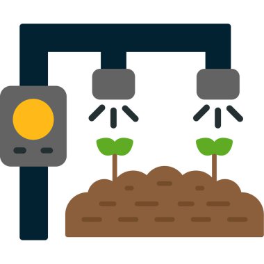 Otomatik sulama. Web simgesi vektör illüstrasyonu