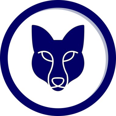 Fox baş simgesi vektör illüstrasyonu