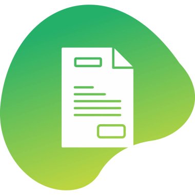 belge simgesi, vektör illüstrasyonu basit tasarım