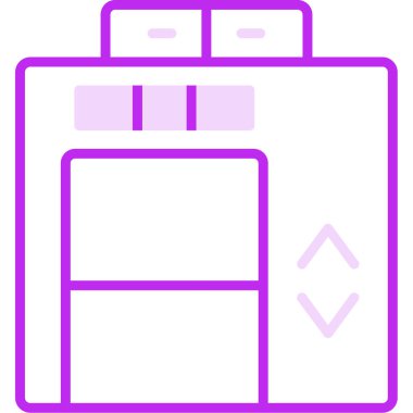 Asansör web simgesi, vektör illüstrasyonu