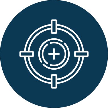 Crosshair simgesi, vektör illüstrasyonu basit tasarım