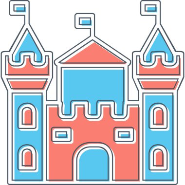 Castle vektör resimleme tasarımı