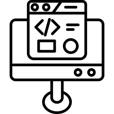 Geliştirme simgesi, vektör illüstrasyonu basit tasarım