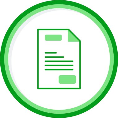 belge simgesi, vektör illüstrasyonu basit tasarım