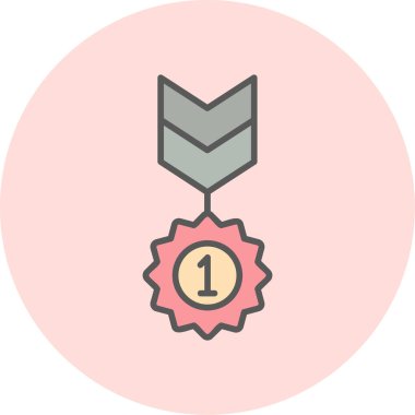 Rozet Web simgesi basit illüstrasyon 