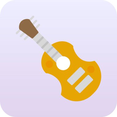 Gitar web simgesi, vektör çizim 