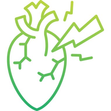 Kalp krizi. Web basit hastalık simgesi