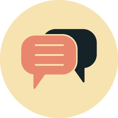 Sohbet simgesi vektör illüstrasyonu 