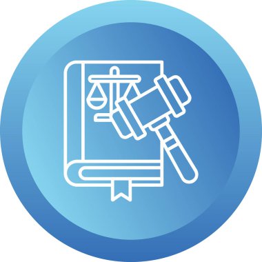 Hukuk kitabı. Web simgesi vektör illüstrasyonu