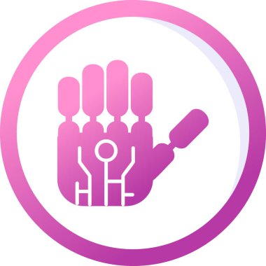 Modern Robotik El simgesinin vektör çizimi           