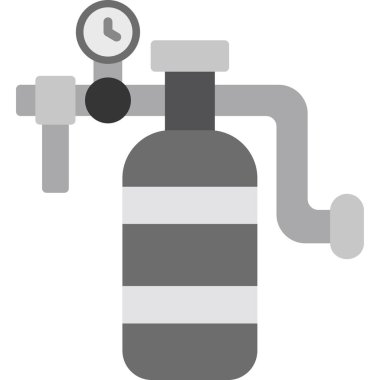 Oxygen Tank modern simgesinin vektör çizimi            