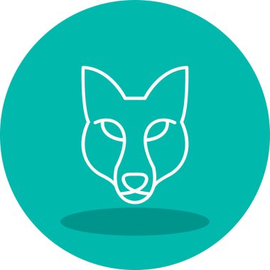 Fox baş simgesi vektör illüstrasyonu