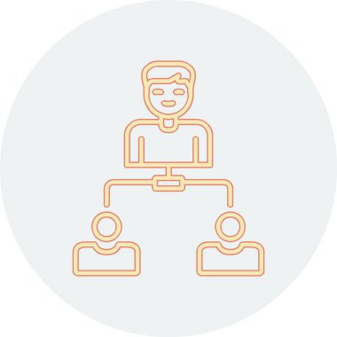 Hiyerarşi web simgesi basit illüstrasyon