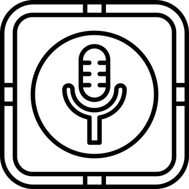 mikrofon simgesi vektör illüstrasyonu 