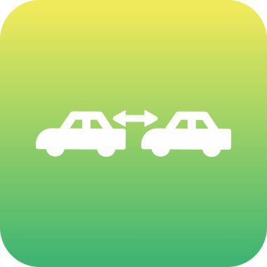 Araba mesafesi konsepti ikonu. Web basit illüstrasyonu