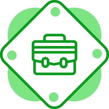 Bavul web simgesi, vektör çizim