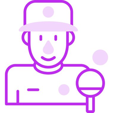 Ping Pong web simgesi vektör çizimi