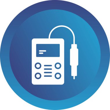 Biyoloji ph metre simgesi, vektör illüstrasyonu 