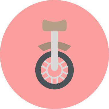 Tek tekerlekli bisiklet. Web simgesi basit illüstrasyon