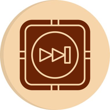 İleri düğme ikon vektör şablonunu atla