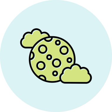 Dolunay simgesi, vektör illüstrasyonu