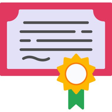 Sertifika. Web simgesi basit tasarım