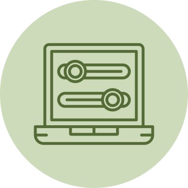 Simgeleri aç / kapat, vektör illüstrasyonu basit tasarım