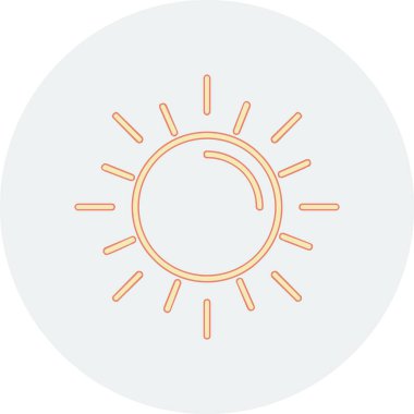Güneş. Web simgesi basit illüstrasyon 