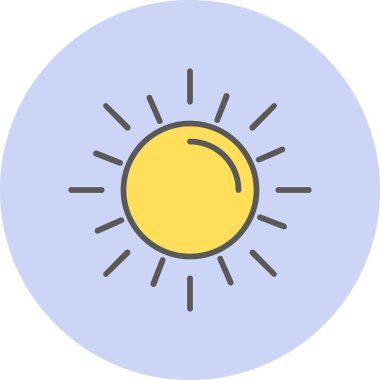 Güneş. Web simgesi basit illüstrasyon 